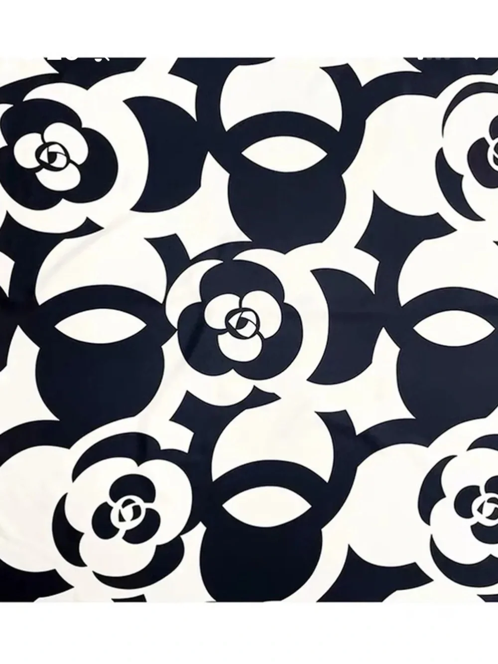 Carolina Lemke Nocturne Bloom Silk Scarf With Hand Rolled Edge